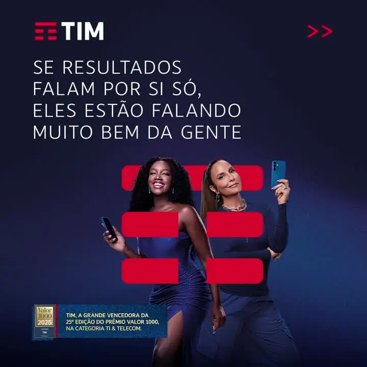TIM reconhecida por seus resultados em telecomunicações